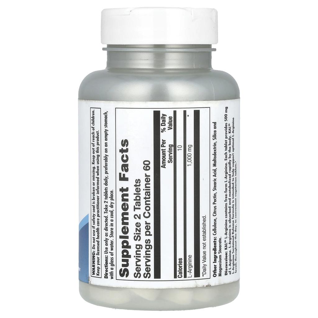 L-Arginine, 120 tablets (500 mg per tablet)