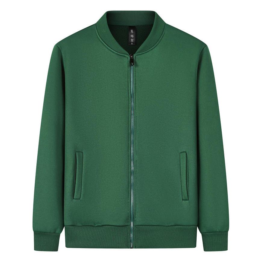 Autumn and Winter Fleece Stand Collar Long Sleeved Sweatshirt,Couple Tshirt, Casual and Comfortable, Solid Color, Versatile, Unisex, Thick and Warm