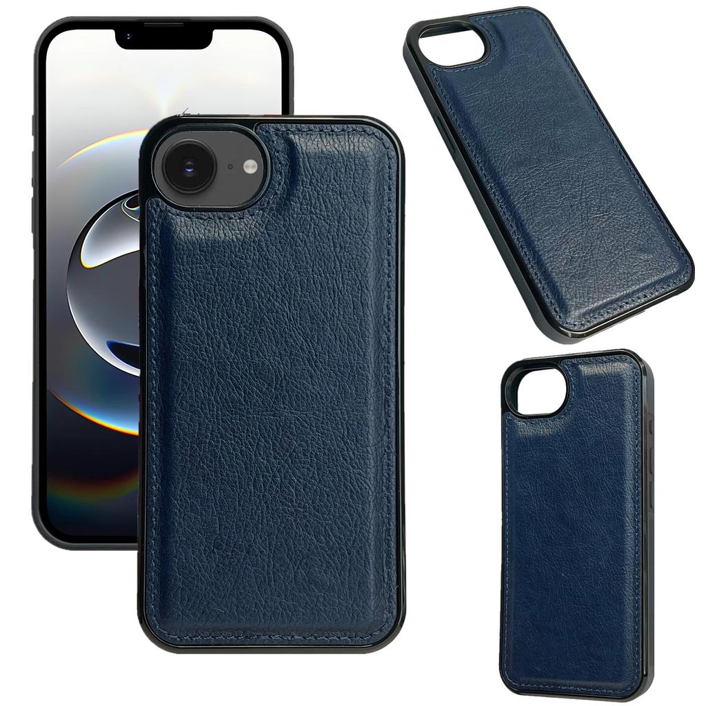 For iPhone 16e Case Calf Texture PU Leather Anti Fingerprint Back Phone Cover