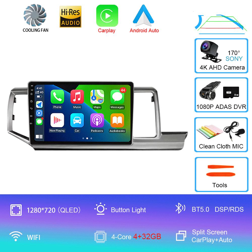 Android 14 Автомобильное радио для Honda Stepwgn 2009-2013-2015 Мультимедийный видеоплеер Стерео Навигация GPS Carplay Android Auto WIFI