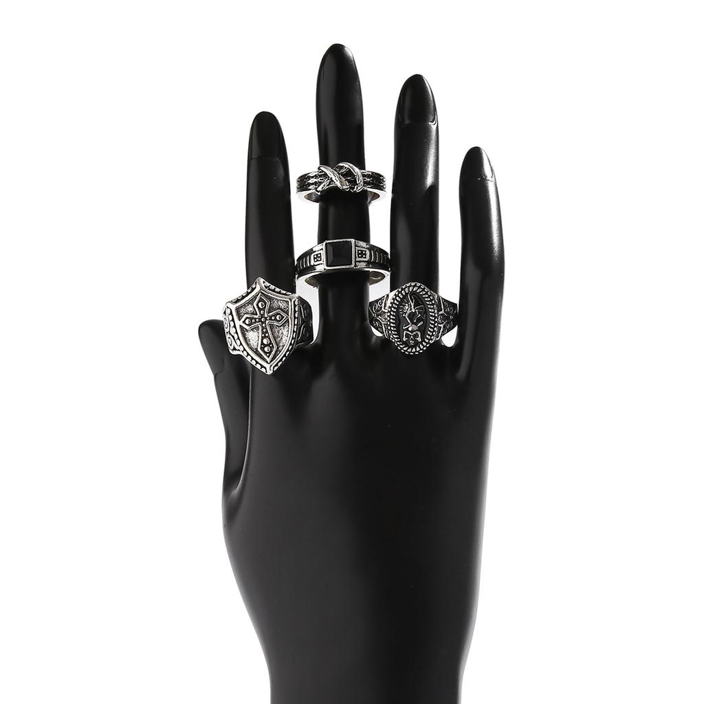 Высококачественная модная личность преувеличенное кольцо с крестом мужское украшение
