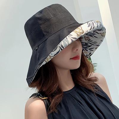 Женская панамская шляпа Four Seasons Big Brim Двусторонние шляпы Fisherman Солнцезащитный козырек
