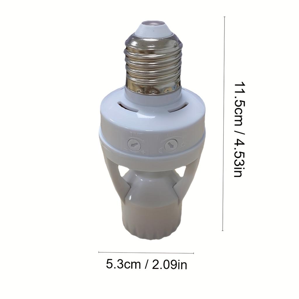 E27 Motion Sensor Light Bulb Infrared Holder Auto On LED Switch Base Socket PIR Human Detection 85V-265V Adjust Lux Time Delay