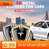 Автомобильная наклейка Tesla 1/2 шт. 3D Металлические наклейки на кузов автомобиля Индивидуальные значки Декорация Автоаксессуары Для Tesla Model 3 Y X S Roadster Cy
