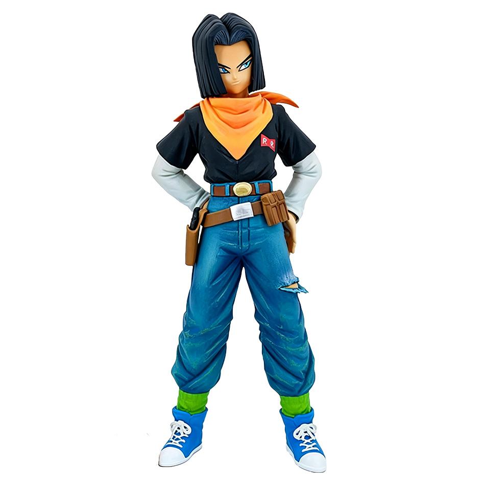 24 СМ Dragon Ball Z Андроид 18 17 Аниме Фигурка Фигурка Действия ПВХ Модель Статуэтка Коллекция Украшения Игрушки Украшения Рождественские Подарки