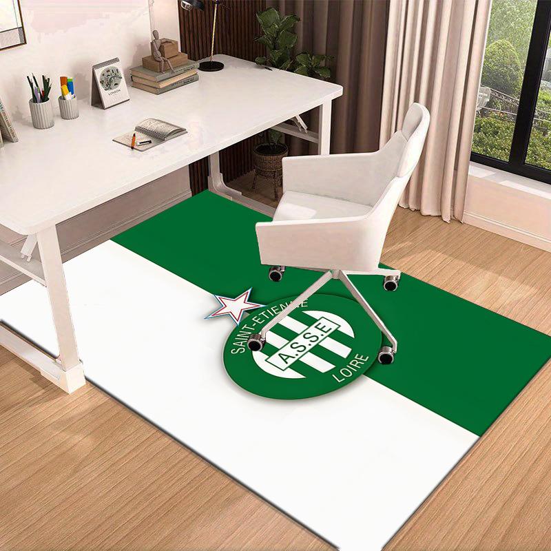 1PC Green Saint-Etienne Football Rug Game Carpet, Floor Mat for Bedroom Living Room Entryway Rug, Home Decor Idea Gift for Christmas birthday