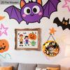 Halloween Wooden Sign with Adorable Cat Pattern - Charming Figurine Ornaments - Ideal for Front Door, Wall, Room Decor