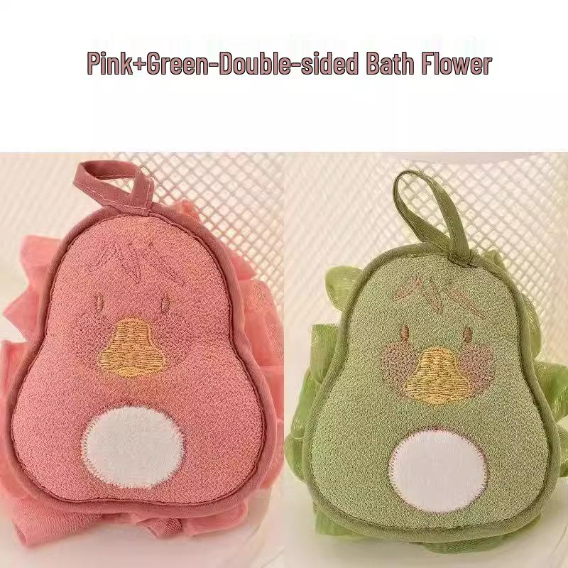 Двусторонняя отшелушивающая мочалка для тела в стиле принцессы с милой мочалкой-цветком