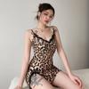 Sexy Pure Desire Leopard Print Passion Seduction Suspender Nightdress Lace Flirting Seduction Tease Suit Erotic Underwear