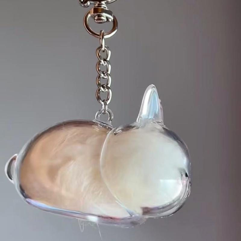 Прозрачный органайзер для шерсти питомца в виде кроличьей шерсти, подвеска-брелок, рюкзак-сувенир, капсула для хранения, мемориальная коллекционная сумка для питомца