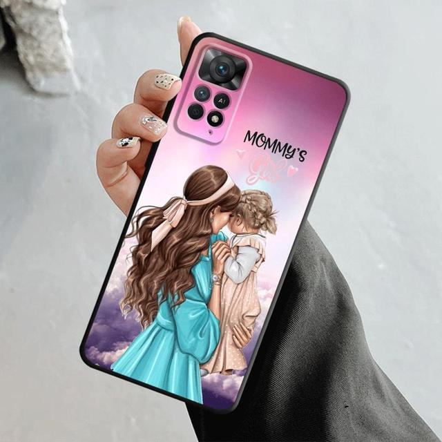 Чехол для телефона Xiaomi Redmi Note 12 11t 11s 11 10 8 Pro 9 9s 9t 8t для Mi 10 8 9a 9c 10c K40, модная одежда для женщин и девочек, супер мама и ребенок