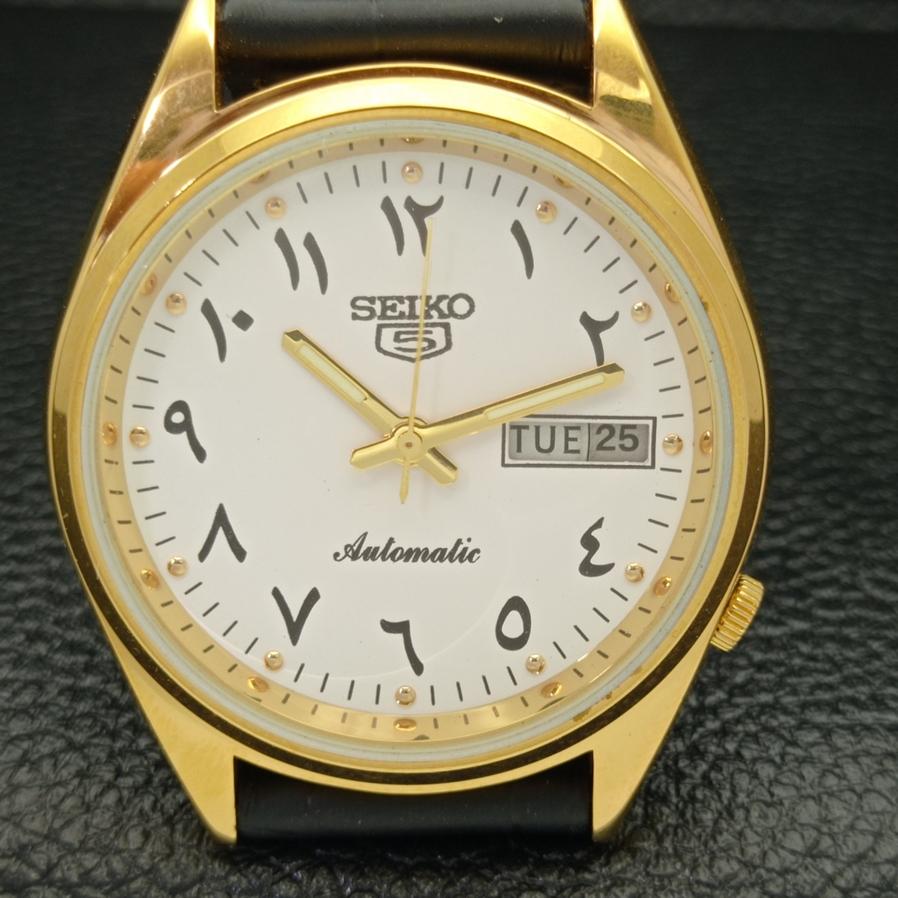 ВОССТАНОВЛЕННЫЕ ВИНТАЖНЫЕ SEIKO 5 AUTO 6309A ЯПОНИЯ МУЖСКИЕ АРАБСКИЕ СЕРЕБРЯНЫЕ ЧАСЫ a425930-2