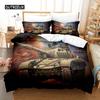 Комплект постельного белья «Танк», размер King, комплект постельного белья с военной тематикой, пододеяльник для мотоцикла, для мальчиков и мужчин, удобный пододеяльник из микрофибры