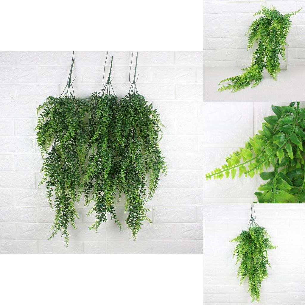 Fake Plant Wall Panel With Pteridium Latiusculum Leaf For Wedding Decoration And Outdoor Events