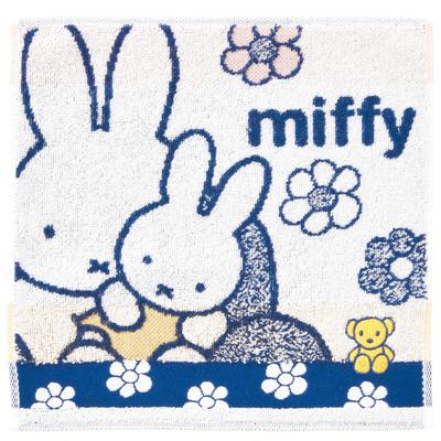 Nishikawa Miffy Мини-полотенце жаккардового плетения для мягкости XT44708659, 25x25 см, Стираемое, 100% хлопок, На ощупь, Темно-синий,