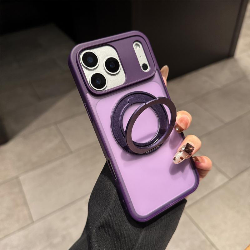 Матовый чехол для iPhone 17 Pro Max с магнитным держателем 360°