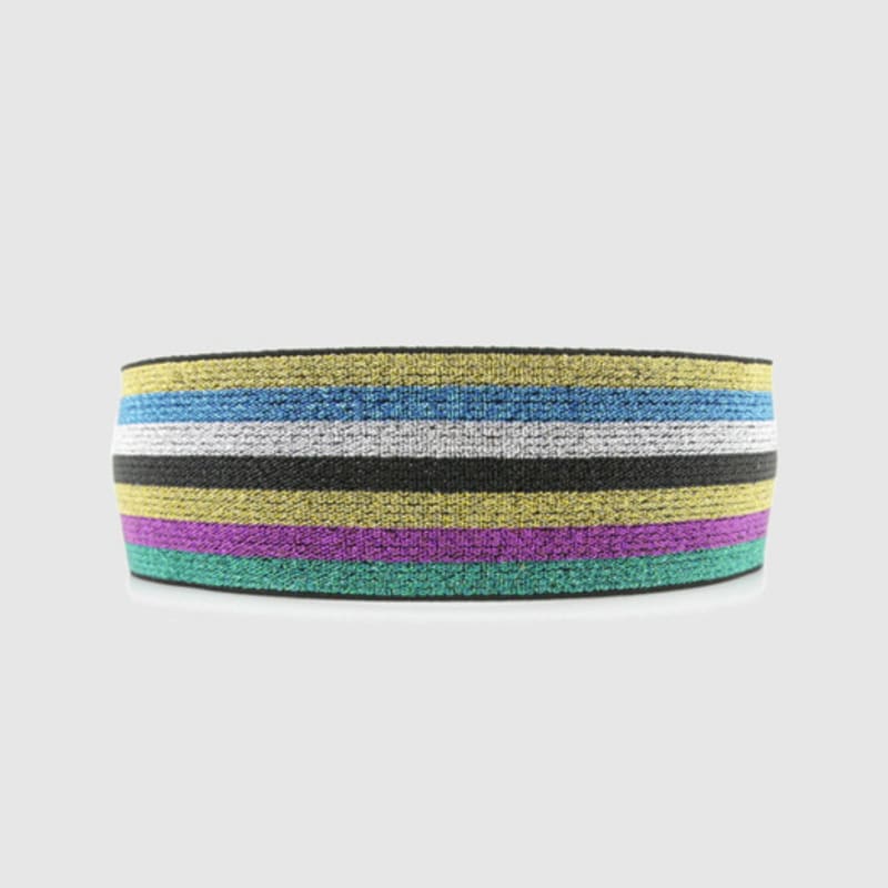 LALA Блестящая полосатая повязка для волос P-Мятный