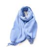 Double-Sided Solid Color Macaron Scarf For Women, Imitation Cashmere Tassel To Keep Warm In Winter