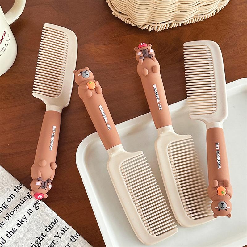 Забавная расческа для капибары Kapibala, расческа для массажа головы, антистатическая портативная дорожная расческа для девочек, инструмент для укладки волос