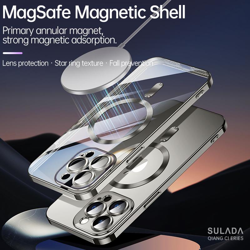 Чехол Magsafe Mag Safe для iPhone 15 Pro Max 14 Plus 13 12 11 X Xs Xr Se 2020 2022 8 15Pro Защитная крышка для объектива камеры Аксессуары для телефонов