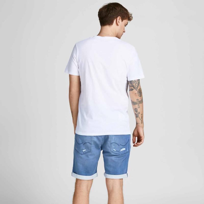 Шорты из рваного денима с отворотами из смесового эластичного хлопка Мужской JACK & JONES