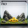 Retro Submarine Ornament 3D Printed Hollow Fish Tank Decorations, Aquarium Shrimp Hideout Breeding Ornament, Hiding Cave Shelter for Betta