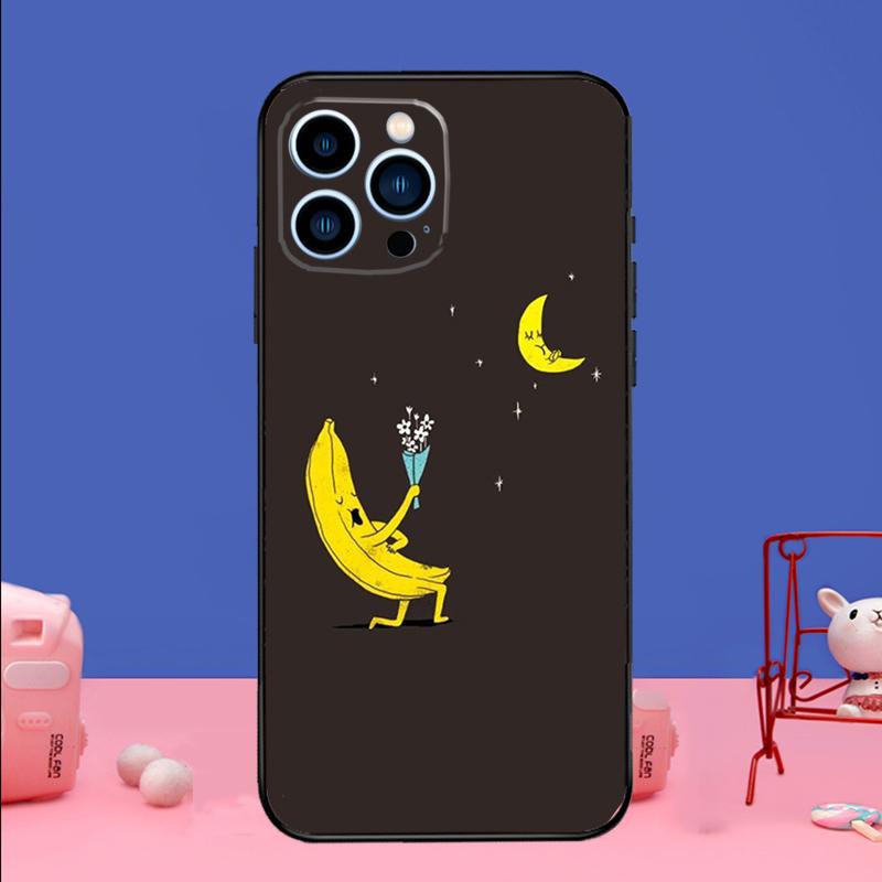 Cartoon Cute Fruit Yellow Banana Phone Case For iPhone 16 15 14 13 12 11 17 Pro Max Plus 12 13 mini 16e 17 Air Bumper Cover