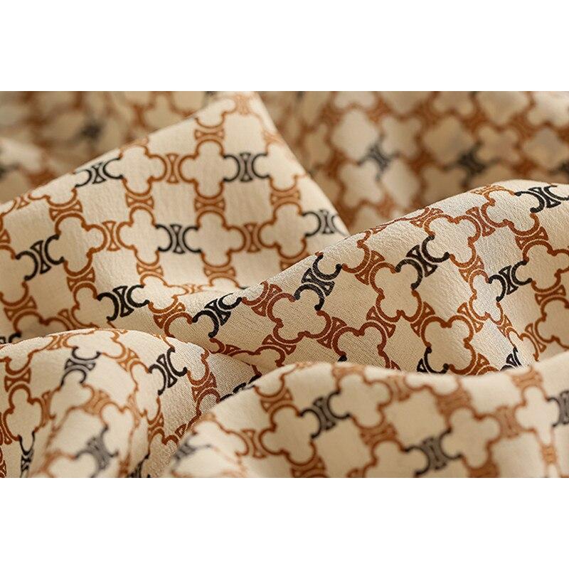 Женская рубашка с коротким рукавом, винтажные топы в квадратную клетку, рубашка из ледяного шелка с принтом, летняя блузка в рубчик, элегантные женские блузки