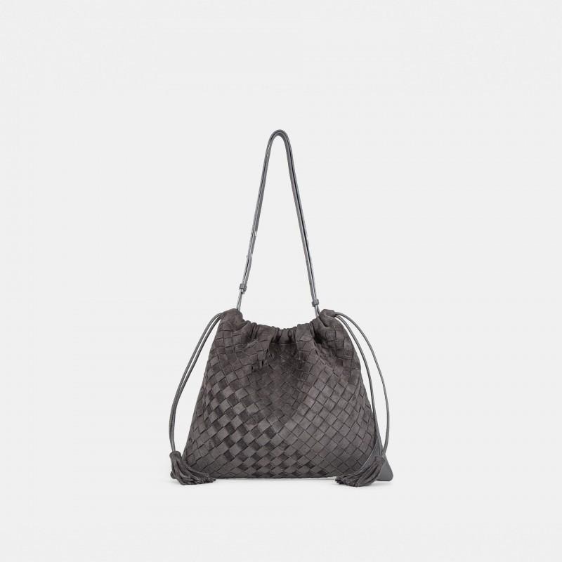 "Woven Garbage Bag" High-silk Matte Cowhide Hand-knitted Shoulder/cross-body Bag
