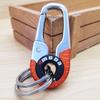 Car Keychain Zinc Alloy Stainless Steel Keyring Rotating Fixed Ring System Car Interior Key Holder Anti-Corrosion Key Organizer