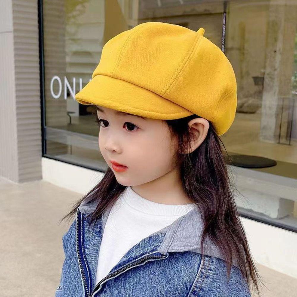 Woolen Kids Berets Warm Painter Hat Autumn Winter Baby Beret Hat  Boys Girls
