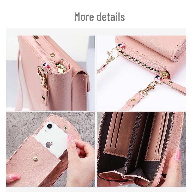 Stylish Women's Mini Shoulder Bag: Versatile Korean Mobile Phone Holder & Wallet with Large Capacity and Multi-Card Slots