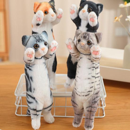 Кошка плюшевая подушка милый котенок мягкая игрушка для детей взрослых длинная