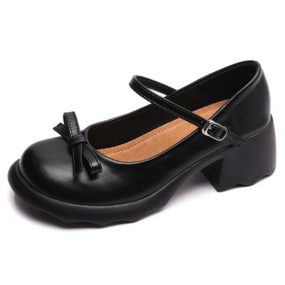 Мода 2025 Новый Стиль Женские Туфли Мэри Джейн Модные Элегантные Массивные Туфли на Платформе и Высоком Каблуке Женская Обувь Бант Пряжка на Щиколотке Вечерние Туфли