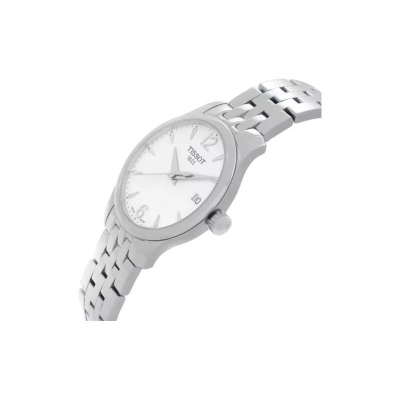 Tissot Женские часы Junya Collection с кварцевым механизмом 33 мм Белый циферблат Корпус из нержавеющей стали T063.210.11.037.00