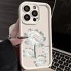 Силиконовый чехол 'Белый Лотос' для iPhone 16 15 14 13 12 11 Pro Max XS XR X, Защита от царапин, Ударопрочный, Модный Защитный Чехол