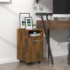 VidaXL Side Cabinet On Wheels Smoked Oak 33x38x60cm Engineered Wood815852