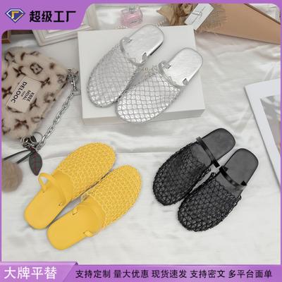 2025 лето новые полые сандалии женские летние для улицы высококлассные сандалии на плоской подошве удобные для улицы мягкая подошва женская обувь