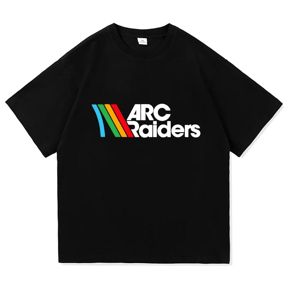 Радужные Рейдеры ARC Игровой Принт Футболка с Коротким Рукавом Хлопок Модная Мужская Футболка Свободная Повседневная Мужская Женская Унисекс Уличная Одежда Мужская Футболка