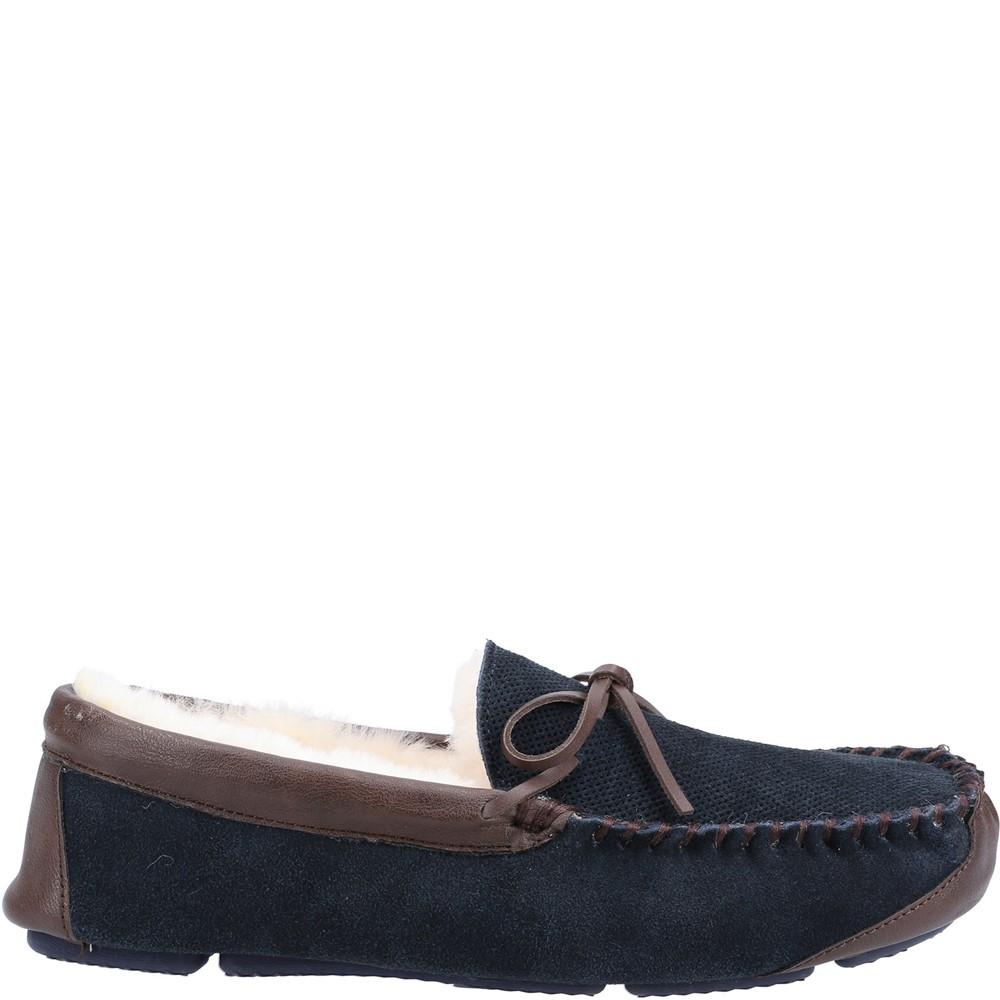 COTSWOLD Mens Northwood Suede Moccasin Slippers