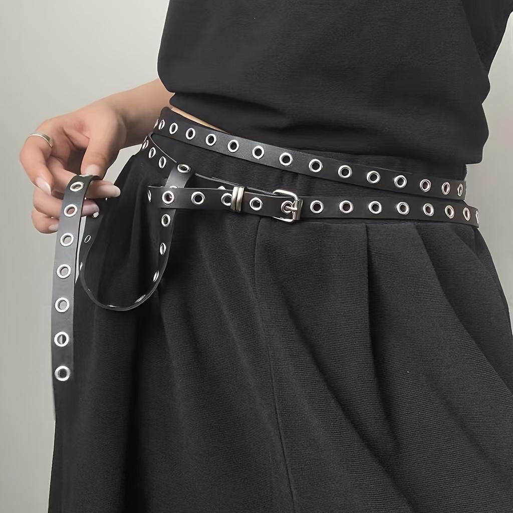 1PC Slender Belt Women's Versatile Rivet Belt Women's