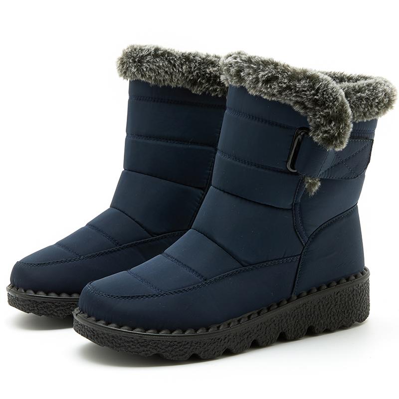 Модные женские ботинки 2024 года Ботильоны для женщин Супер теплые меховые ботинки Mujer Низкие каблуки Зимние ботинки Зимняя обувь Женская черная обувь на каблуке