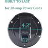 X-Haibei RV Trailer Camper Electric Power Cord Cable Hatch Round Fits 2-3/4 Inches Dia. Hole Flip Up Cover (Black)