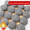 Очищающие шарики из оцинкованной стальной проволоки - 6 штук для мытья посуды и удаления жирных пятен