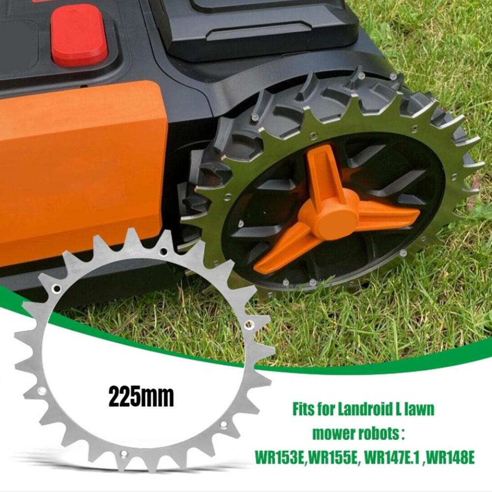 Прочные стальные траковые пластины для газонокосилок Worx Landroid - 2 шт. Противоскользящие шипы для роботизированных газонокосилок