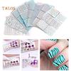 TNC 24Pcs/Set Wavy Hollow Self-adhesive Nail Polish Sticker