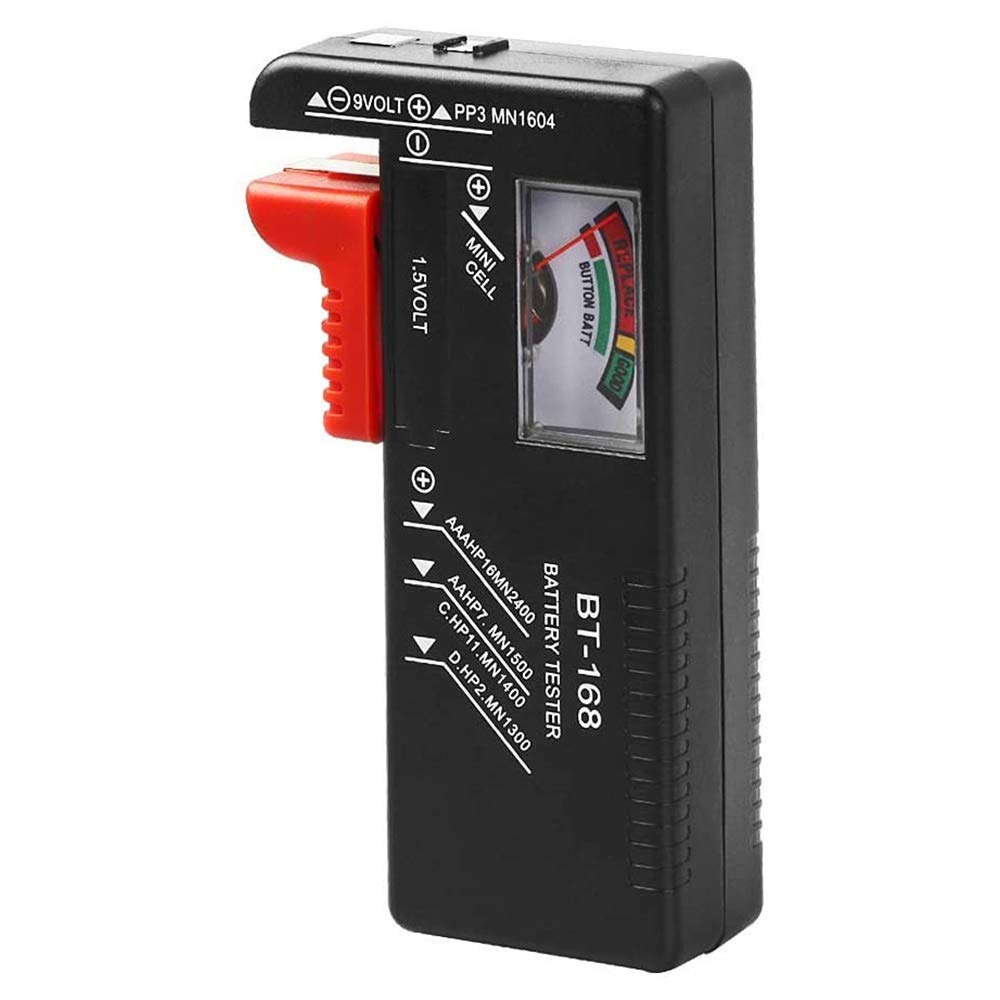 1pc Battery Tester Model BT-168 Battery Checker for AA AAA C D 9V 1.5V Button Cell Batteries, Requires No Battery for Operation
