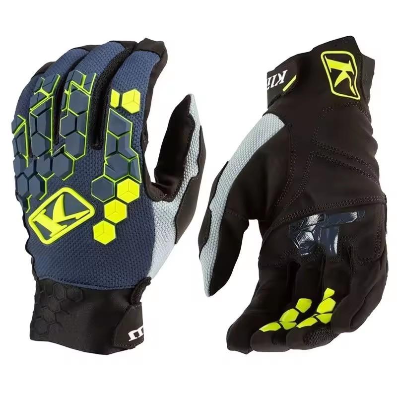 NEW KLIM Motocross Gloves Breathable Touchscreen Full Finger with Anti-Slip Grip for Men & Women - ATV MTB BMX Racing gloves