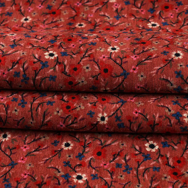 100*150 см винтажный цветочный принт бархатная мягкая вельветовая ткань для самостоятельного изготовления скатерти, платья, детской одежды, штор, сумок, швейной ткани