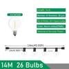 Вилка европейского стандарта, 220 В, сказочные гирлянды G40, светодиодный глобус для вечеринки, гирлянда, теплый белый винтажный светильник, декоративная уличная свадьба на заднем дворе